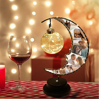 Personalized Moon Light with Pictures, Custom Photo Moon Lamp, Customized Night Light Lamp
