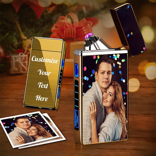 Photo Print Lighter, Personalized Picture Electric Lighter Rechargeable for Men, Dad, Boyfriend