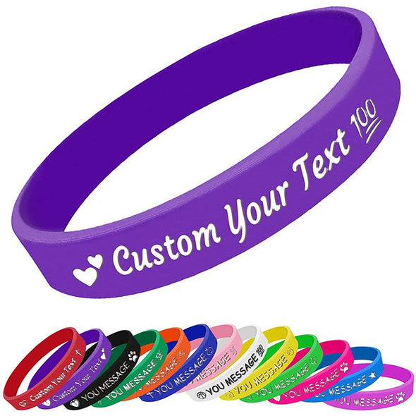 Personalized Silicone Wristbands, Custom Bulk Rubber Bracelets