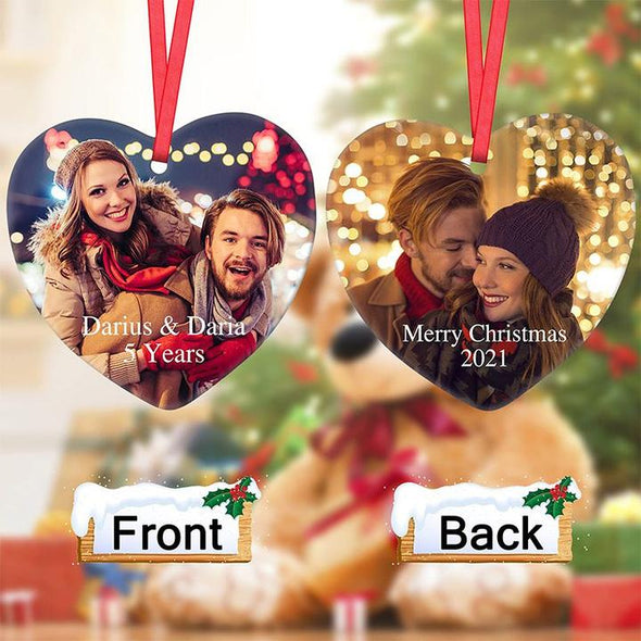 Personalized Photo Christmas Ornaments, Custom Star Ornaments Christmas, Customized Hanging Tree Ornaments Gifts