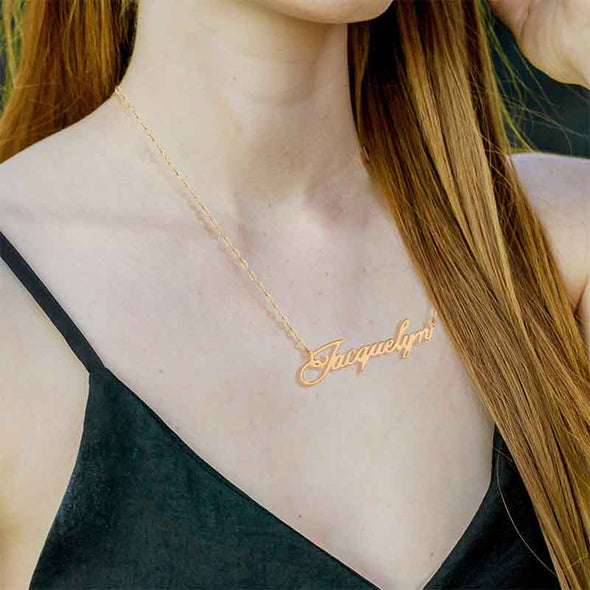 Personalised Name Necklace for Women -Custom Name Necklace Personalized Gifts-Gold