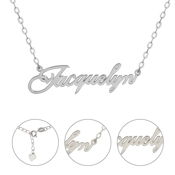 Personalised Name Necklace for Women -Custom Name Necklace Personalized Gifts-Sliver