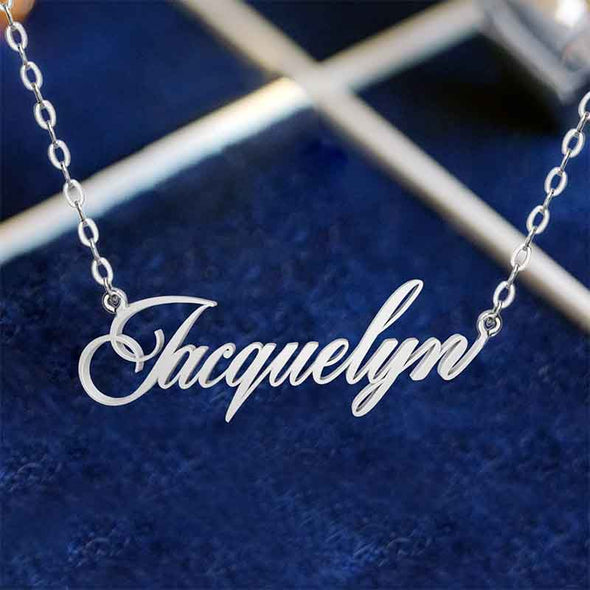 Personalised Name Necklace for Women -Custom Name Necklace Personalized Gifts-Sliver