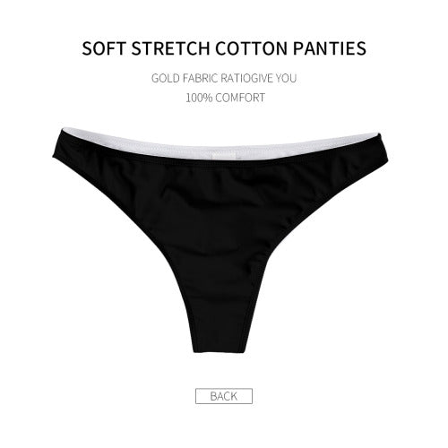 Women's Personalized "Cum Dumpste" Black Thong Underwear,Custom Name Thong Panty