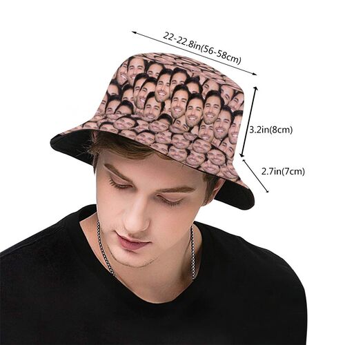 Custom Face Bucket Hat for Women Men, Design Bucket Hat Fisherman Cap