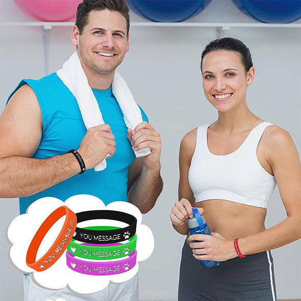 Personalized Silicone Wristbands, Custom Bulk Rubber Bracelets