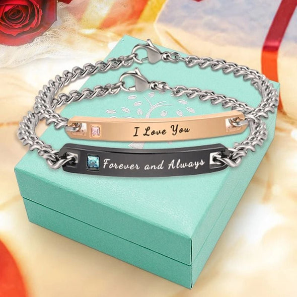 Personalized Couples Bracelets for Him,Her, Custom Couple Bracelet for Your Lover