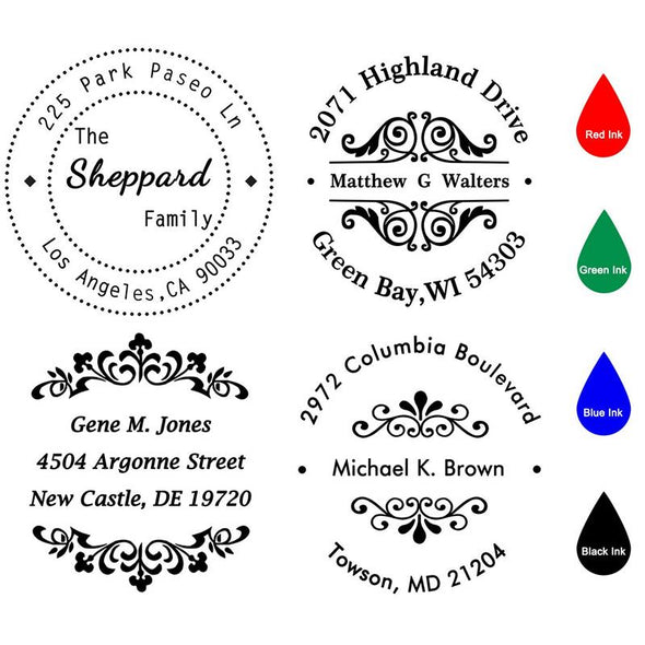 Custom Stamp Self Inking,Personalized Stamp,1-5/8" Diameter, Round Return Address Stamp for Envelope,Business,Office,Bank,Deposit,Card Making - amlion