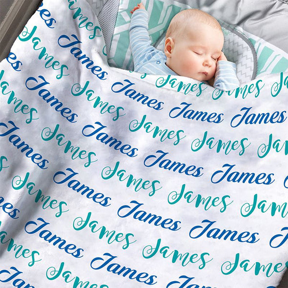 Personalized Custom Baby Blankets with Name, Customized Name Blanket for Infants Newborns Kids