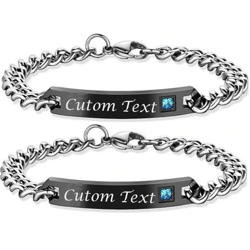 Custom Couple Bracelet for Your Lover, Personalized Couples