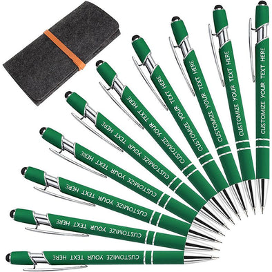 Custom Pens Bulk with Stylus, Personalized Pens with Name Text for Business, Graduation, Anniversaries
