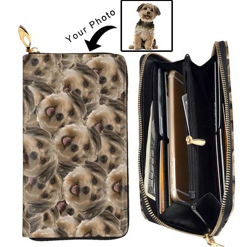 Custom Photo Wallets for Women, Personalized Pet Face Wallet for Wife Mother Day Gifts