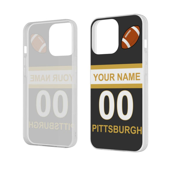 Custom Football Style iPhone 14/14 Plus/14 Pro/14 Pro Max Case, Personalized iPhone 13/13Mini/Pro/Pro Max Case with Name and Number