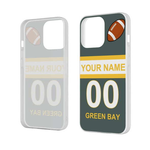 Custom Football Style iPhone 14/14 Plus/14 Pro/14 Pro Max Case, Personalized iPhone 13/13Mini/Pro/Pro Max Case with Name and Number