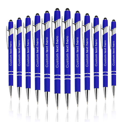 Personalized Pens Bulk with Stylus Tip, Custom Engraving Ballpoint Pens are Perfect for Your Back to School Supplies