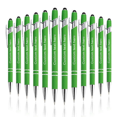 Personalized Pens Bulk with Stylus Tip, Custom Engraving Ballpoint Pens are Perfect for Your Back to School Supplies