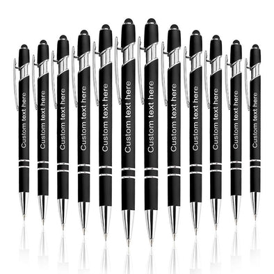 Personalized Pens Bulk with Stylus Tip, Custom Engraving Ballpoint Pens are Perfect for Your Back to School Supplies