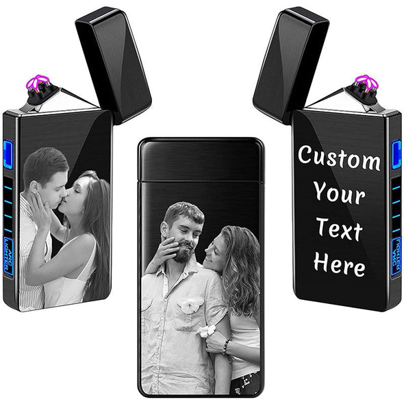 Custom Electric Lighters with Pictures, Personalized Photo Lighter Engraved for Men