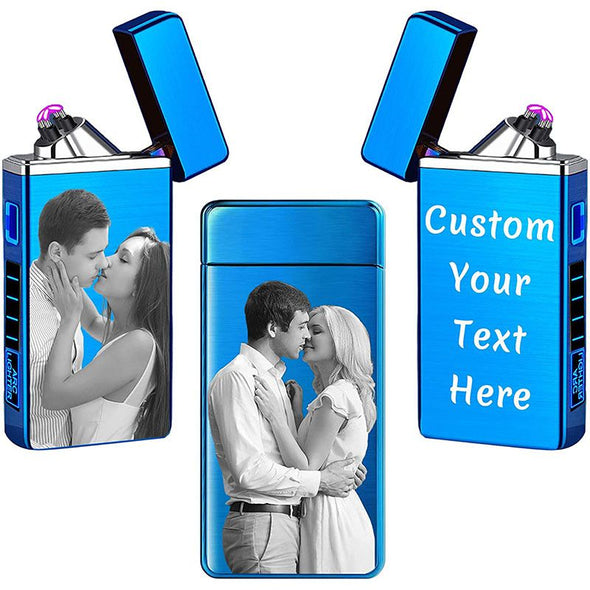 Custom Electric Lighters with Pictures, Personalized Photo Lighter Engraved for Men, Boyfriend, Dad