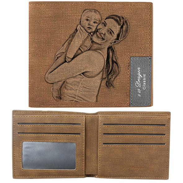Men's Photo Wallets Personalized, Custom Wallets for Men,Father