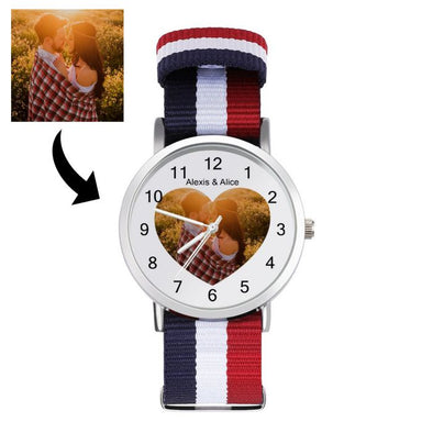Custom Watch for Men Women, Personalized Photo Watch for Adult, Couple