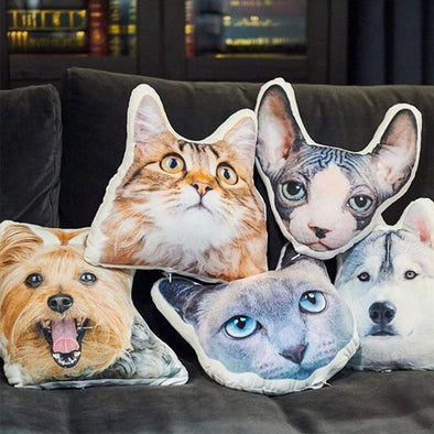 Custom Pet Pillow, Personalized Pet Photo 3D Shaped Pillow, Cat Pillow for Distinct Gift, Thanksgiving, Valentine’s Day, Christmas