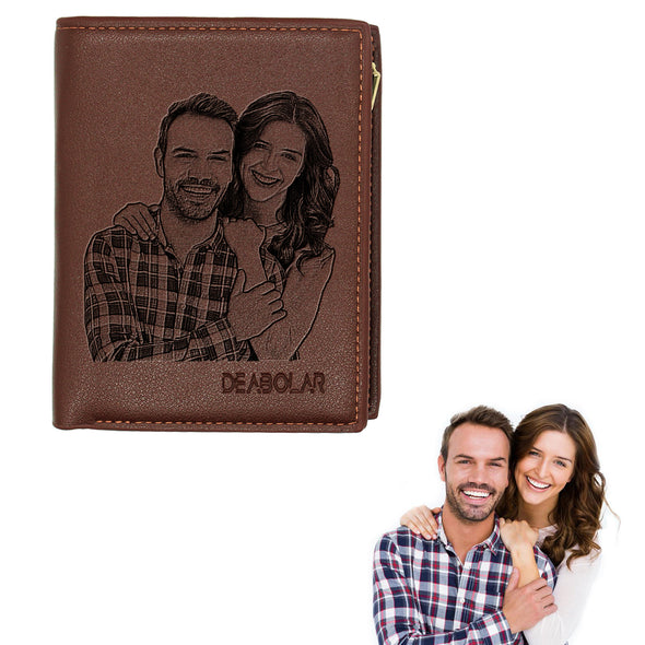 Personalized Wallet for Men Custom Photo Wallets Men’s Genuine Leather