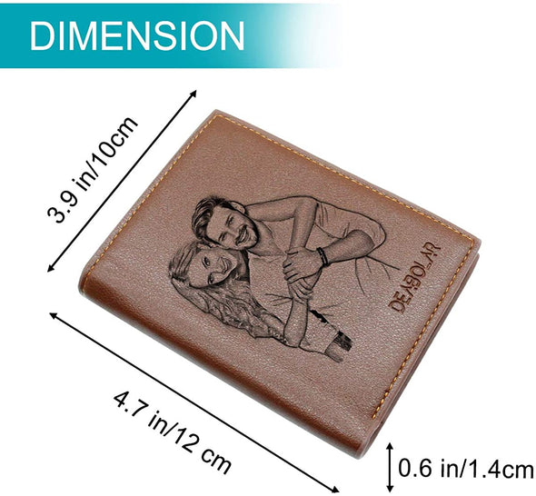 Personalized Photo Leather Custom Wallets for Men