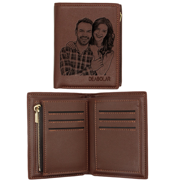 Personalized Wallet for Men Custom Photo Wallets Men’s Genuine Leather