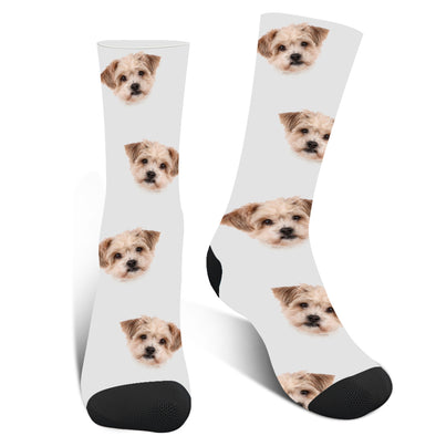 Personalized Photo Pet's  Face Socks For Men And Women - amlion