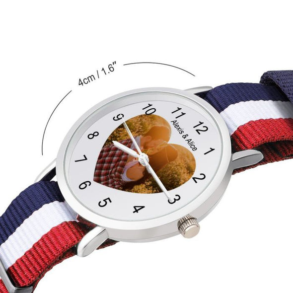Custom Watch for Men Women, Personalized Photo Watch for Adult, Couple