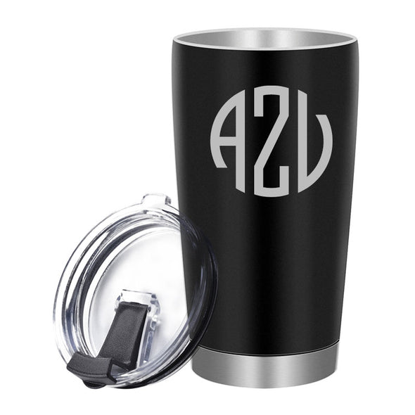 Personalized Mug Tumbler Stainless Steel 20 Oz with Lid Custom Mug Black - amlion
