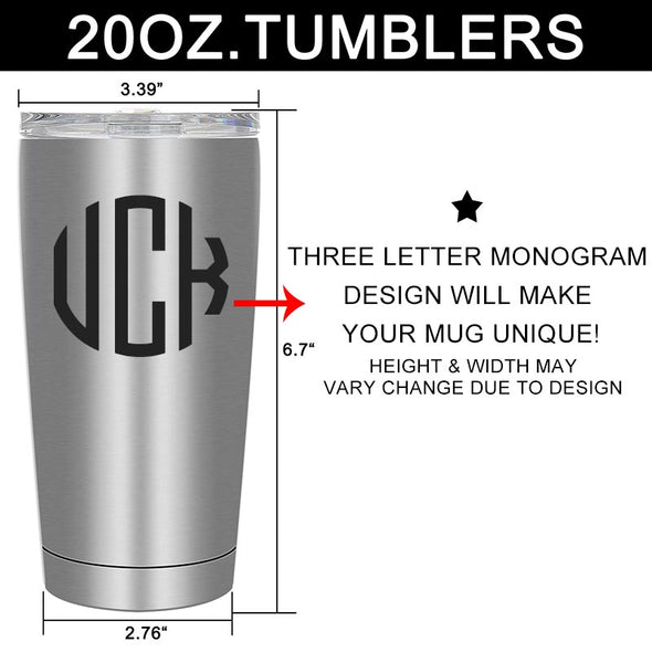 Personalized Custom Mug Tumbler Stainless Steel 20 Oz Silver - amlion