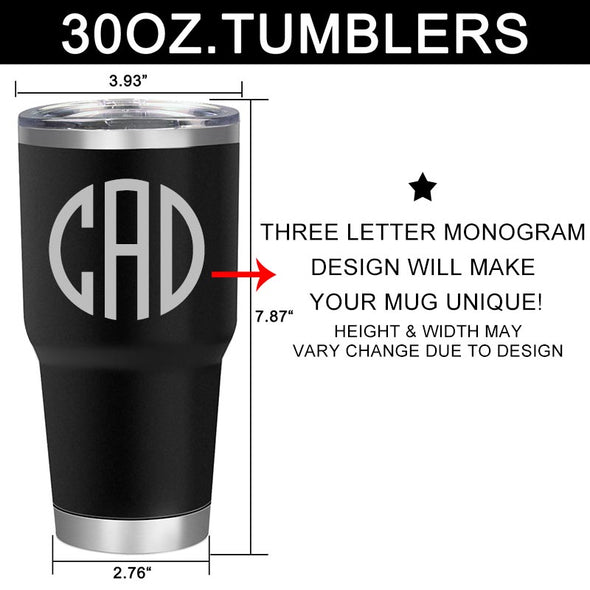 Personalized Tumbler 30 Oz  Custom Mug Stainless Steel Black - amlion