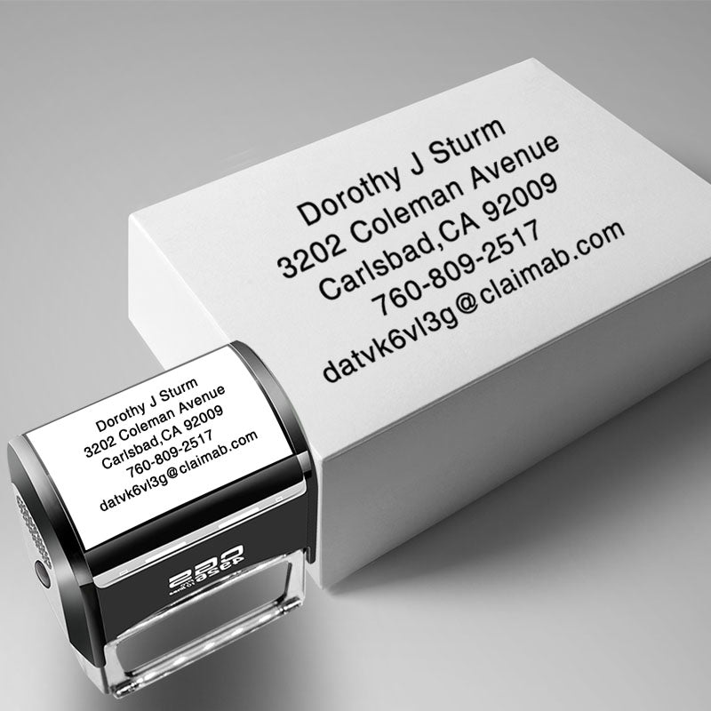 Custom Rubber Self Inking Stamps Personalized Return Address Stamp ...