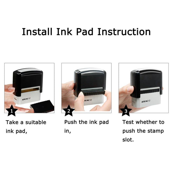 Custom Stamp Personalized-Up to 3 Lines,Self Inking Rubber Address Stamp for Return or Business - amlion