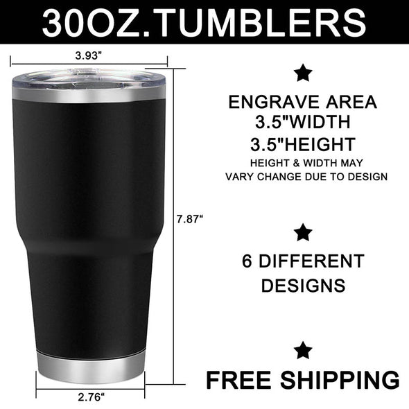 Personalized Engraved Tumbler Mug Stainless Steel 30 Oz Black - amlion