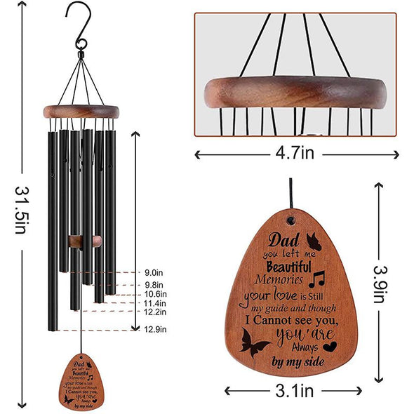 Personalized Wind Chimes Memorial, Custom Wind Chimes for Loss of Loved One