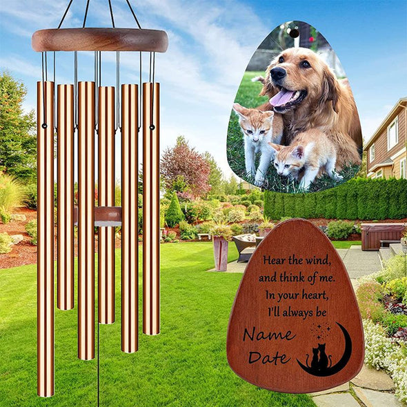 Personalized Wind Chimes Memorial Gift,Custom Sympathy Wind Chime for Loss of Loved One
