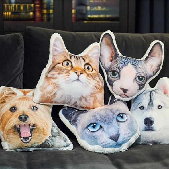 Custom Personalized Dog Cat Pet Pillow with Picture Photo Gifts for Fathers Day