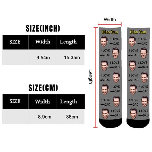 Custom Face Socks Personalized  with Photo for Men and Women - amlion