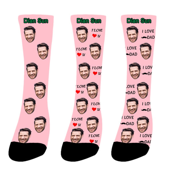 Custom Face Photo Socks Personalized Funny Socks With Photo Unisex - amlion