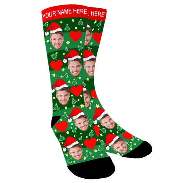 Photo Socks,Christmas Socks,Personalized Face Socks,Funny Socks for Men and Women - amlion
