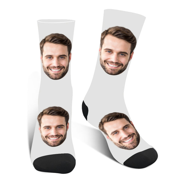 Photo Socks Personalized  Face Socks With Photo White - amlion