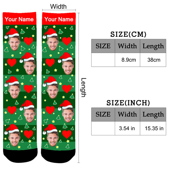 Photo Socks,Christmas Socks,Personalized Face Socks,Funny Socks for Men and Women - amlion