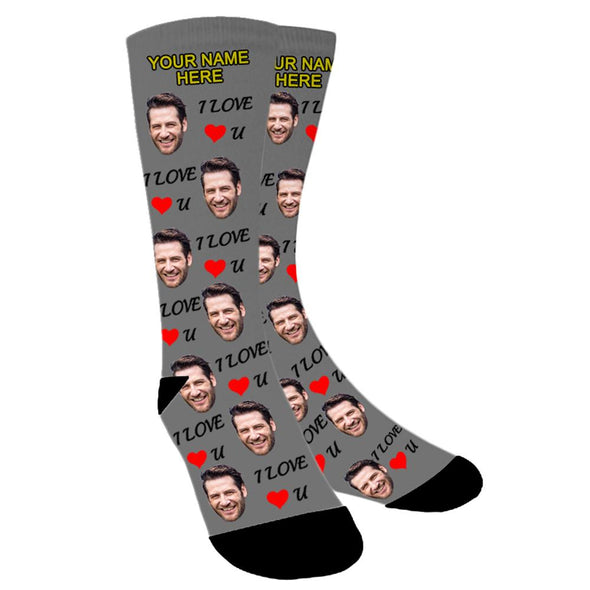 Custom Photo Socks Personalized Funny Face Socks With Photo,Put Your Photo into Socks for Men and Women - amlion