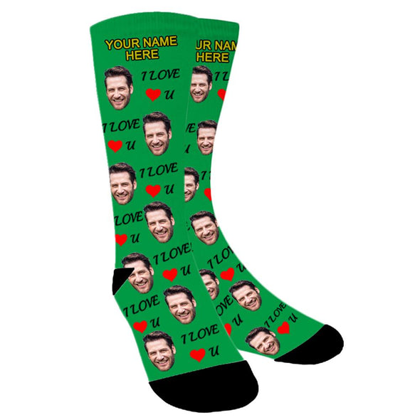 Photo Socks Personalized Funny Socks With Photo,Custom Face Socks,Put Your Photo into Socks for Men and Women - amlion