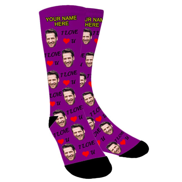 Custom Face Photo Socks Personalized Funny Socks With Photo Unisex - amlion
