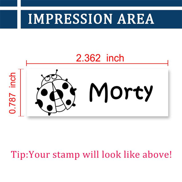 Red Custom Graphic Stamps Personalized - Signature Name Stamps 24 Designs-3/5"×1-1/4" - amlion